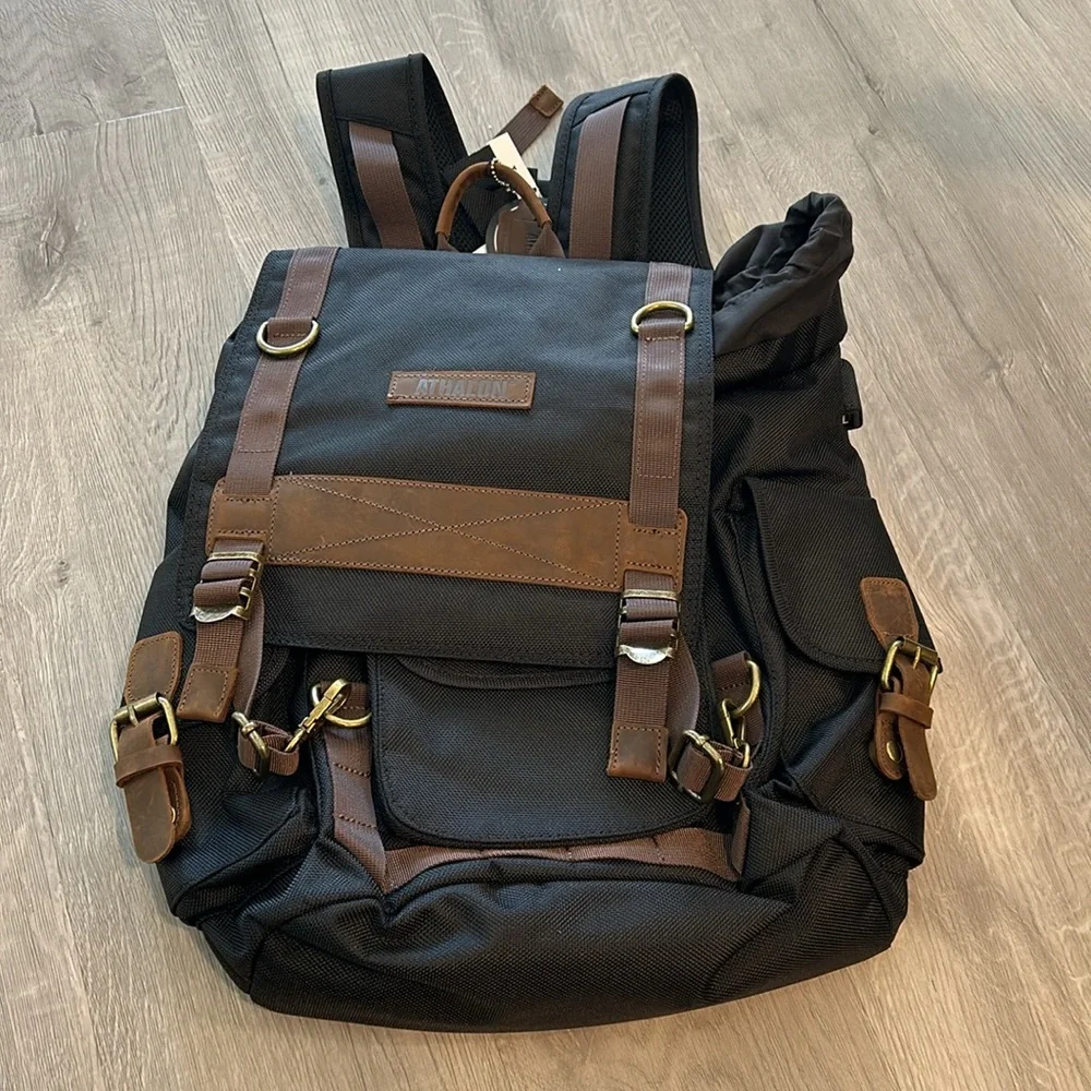 ATHALON | Men’s Leather Travel Backpack